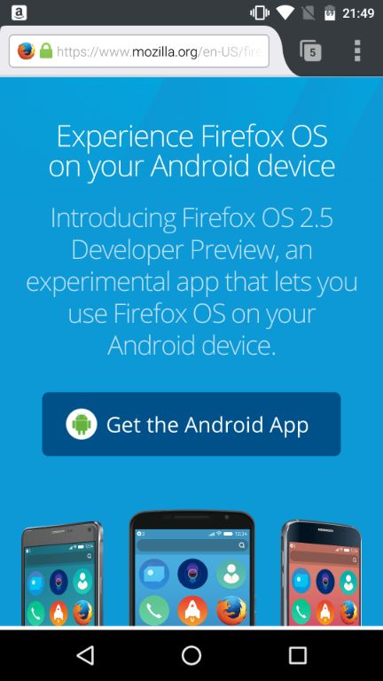 Firefox OS 2.5 Developer Preview
